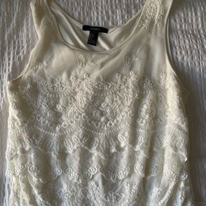 Forever 21 white lace tank